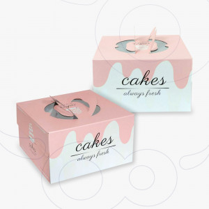 10 Pcs Christmas Cake Boxes with Window 4 Hole Christmas Cookie Boxes  Christmas Cupcake Boxes Christmas Bakery Box with Packaging String and Tags  Doughnut Gift Boxes for Xmas Birthday Party 16x16x8cm :